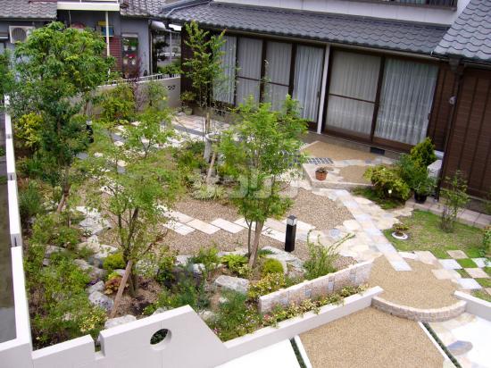施工例 石でデザインするモダン和風の庭 兵庫県姫路市