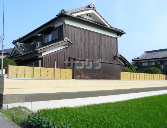 施工例 和風の家に合う目隠し 人工竹垣 兵庫県姫路市