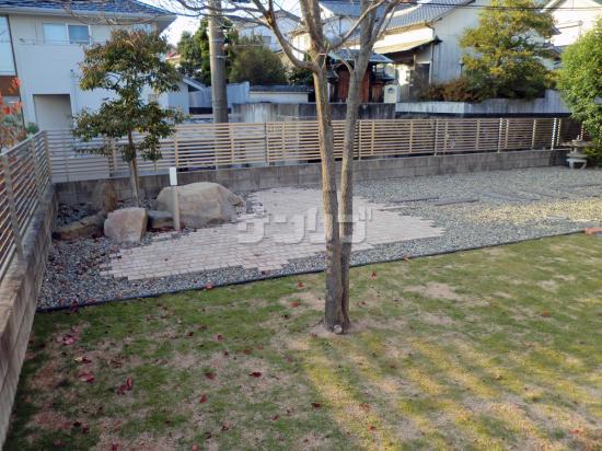 施工例 広い庭の防草対策リフォーム 4期工事 兵庫県姫路市