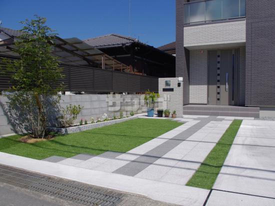 施工例 人工芝を取り入れたオープン外構 兵庫県高砂市