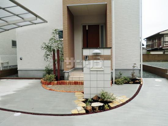 施工例 北向き玄関のシンプル外構 兵庫県明石市